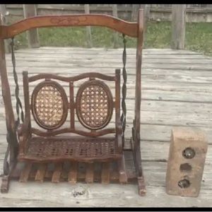 Residual energy attached 1800 handmade wooden and iron french swing!